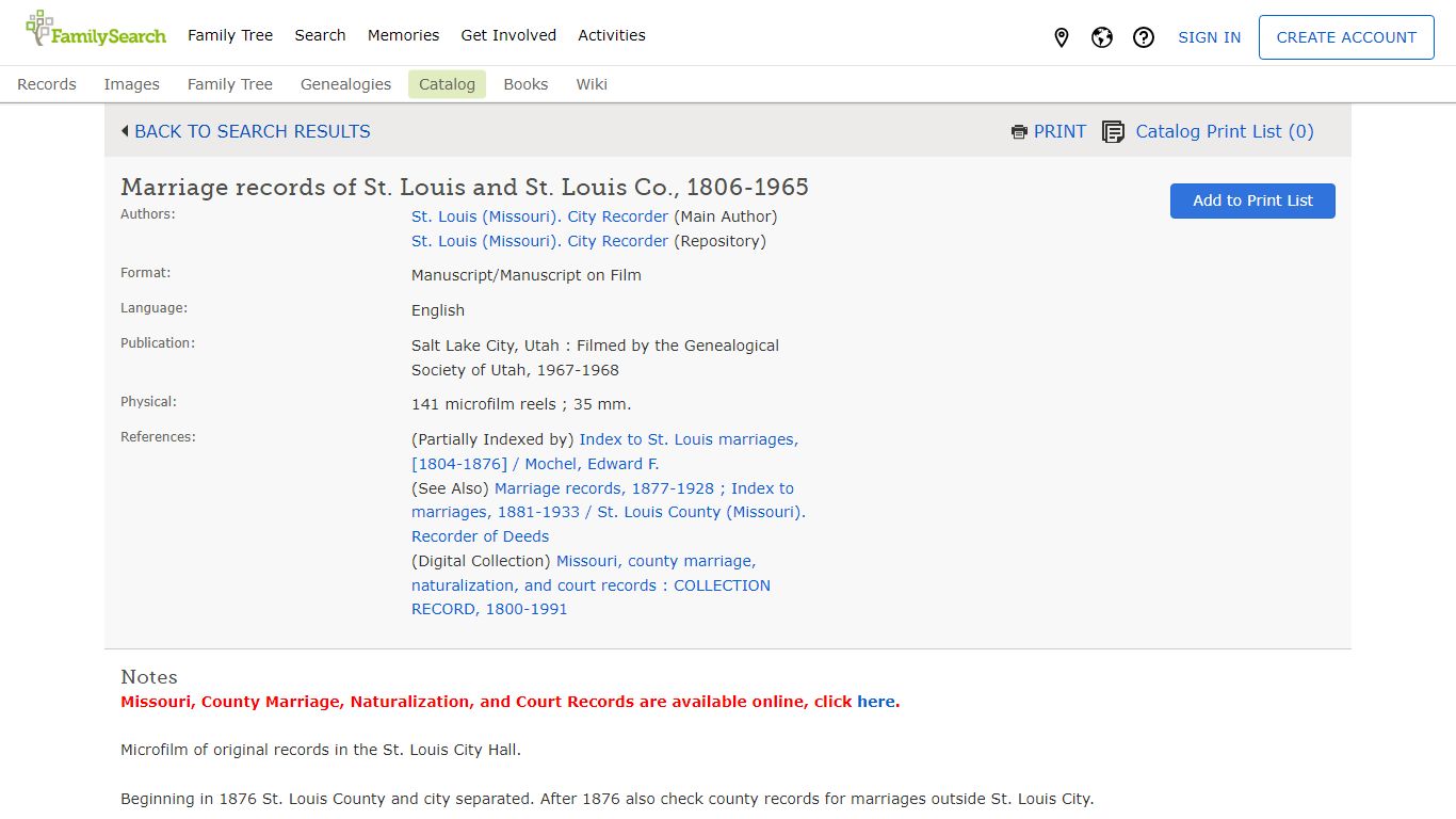 Marriage records of St. Louis and St. Louis Co., 1806-1965 - FamilySearch